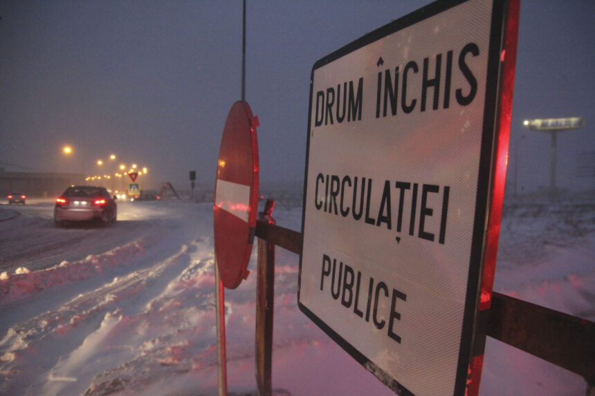 Viscol în România: autostrăzi închise și restricții
