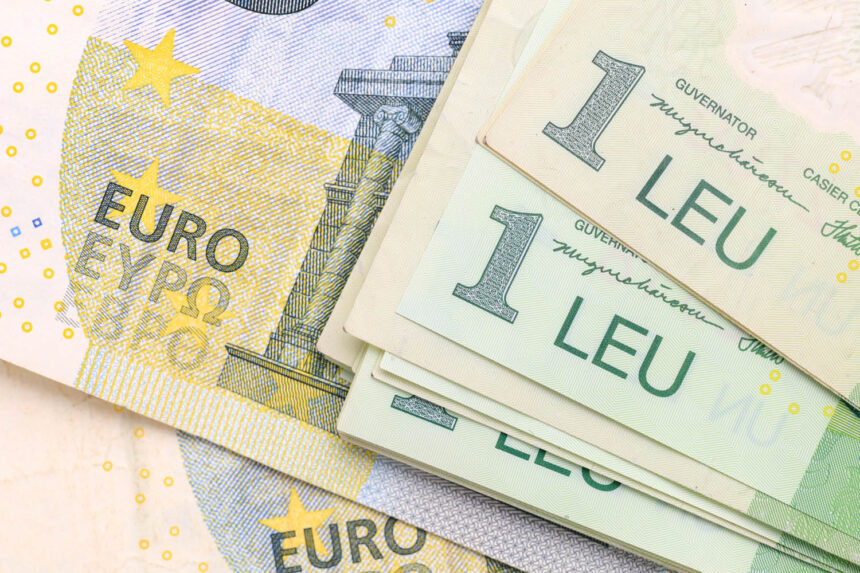 Euro depășește pragul de 5,21 lei. Moneda europeană continuă să se aprecieze