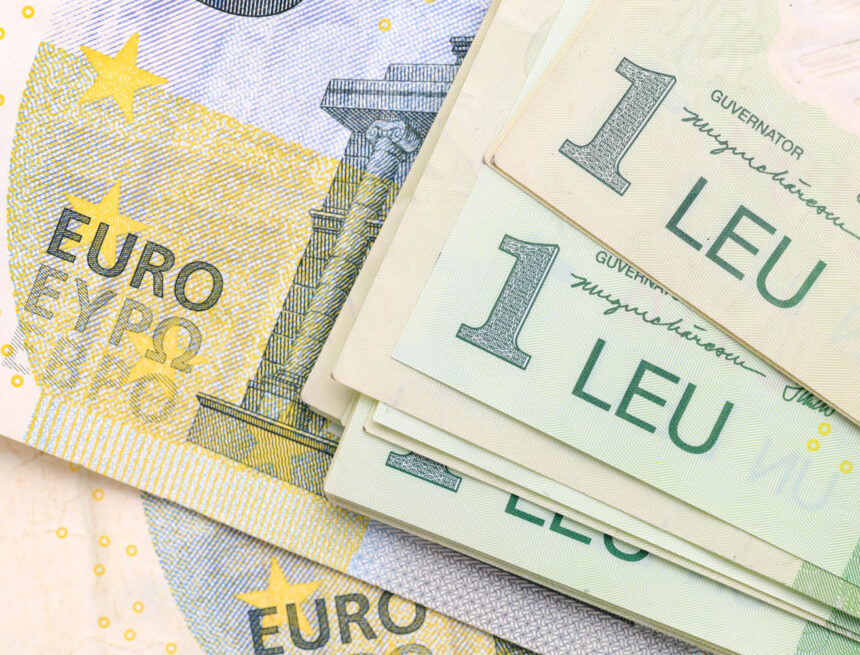 Euro depășește pragul de 5,21 lei. Moneda europeană continuă să se aprecieze